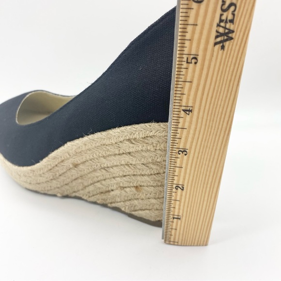NEW-Coach and Four Black Espadrille Wedges 9.5 - Picture 4 of 8
